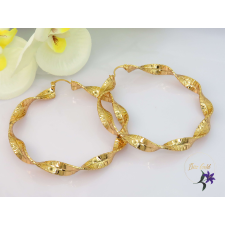  Amália nagy csavart karika fülbevaló-18K fülbevaló