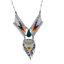 Amazonit, nyaklánc, nyakék, perui indián, kézműves, 48 cm, színes, ásvány, psz14 ékszer szett