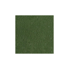 AMB.12504939 Elegance dark green dombornyomott papírszalvéta 25x25cm,15db-os asztalterítő és szalvéta