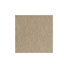 AMB.12505509 Elegance taupe dombornyomott papírszalvéta 25x25cm,15db-os asztalterítő és szalvéta