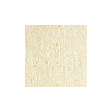 AMB.12506920 Elegance pearl cream dombornyomott papírszalvéta 25x25cm,15db-os asztalterítő és szalvéta