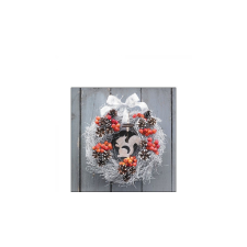 AMB.12516750 Squirrel in Wreath papírszalvéta 25x25cm,20db-os asztalterítő és szalvéta