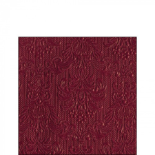 AMB.12517576 Elegance ruby red dombornyomott papírszalvéta 25x25cm, 15db-os papírárú, csomagoló és tárolóeszköz