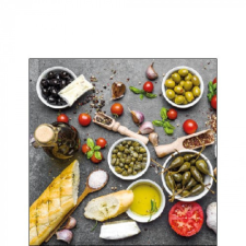  AMB.12517630 Mediterranean Food papírszalvéta 25x25cm,20db-os asztalterítő és szalvéta
