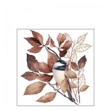 AMB.12517791 Lovely Chickadee white papírszalvéta 25x25cm,20db-os papírárú, csomagoló és tárolóeszköz