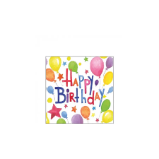  AMB.12519845 Colourful birthday papírszalvéta 25x25cm,20db-os konyhai eszköz