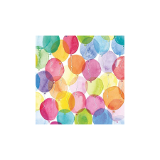  AMB.13311480 Aquarell Balloons papírszalvéta 33x33cm,20db-os asztalterítő és szalvéta