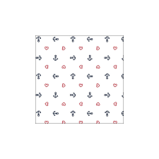 AMB.13313345 Anchor Heart White papírszalvéta 33x33cm, 20db-os asztalterítő és szalvéta