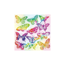  AMB.13314015 Aquarell Butterflies Mix papírszalvéta 33x33cm,20db-os asztalterítő és szalvéta