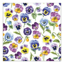 AMB.13314955 Pansy all Over papírszalvéta 33x33cm, 20db-os papírárú, csomagoló és tárolóeszköz