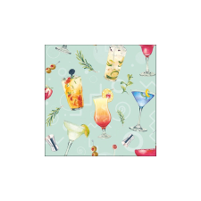  AMB.13317225 Cocktail Party Aqua papírszalvéta 33x33cm, 20db-os higiéniai papíráru