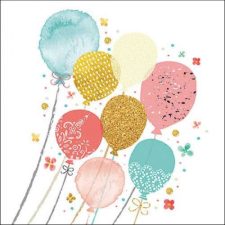 AMB.13318190 Balloon party papírszalvéta 33x33cm, 20db-os papírárú, csomagoló és tárolóeszköz
