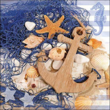  AMB.13318205 Nautic elements papírszalvéta 33x33cm, 20db-os konyhai eszköz