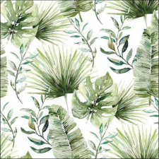 AMB.13318215 Jungle leaves white papírszalvéta 33x33cm, 20db-os papírárú, csomagoló és tárolóeszköz