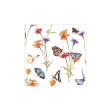  AMB.13319335 Butterfly garden white papírszalvéta 33x33cm, 20db-os konyhai eszköz