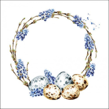 AMB.23317155 Muscari Wreath papírszalvéta 33x33cm,20db-os asztalterítő és szalvéta