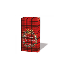 AMB.32215565 Christmas Plaid red papírzsebkendő 10db-os higiéniai papíráru