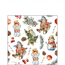  AMB.32520135 Playing outside white papírszalvéta 25x25cm, 20db-os papírárú, csomagoló és tárolóeszköz