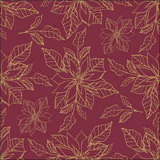  AMB.33318952 Poinsettia outline bordeaux papírszalvéta 33x33cm, 20db-os papírárú, csomagoló és tárolóeszköz