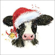  AMB.33319210 Christmas cow bell papírszalvéta 33x33cm, 20db-os papírárú, csomagoló és tárolóeszköz