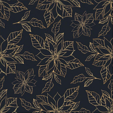  AMB.33319270 Poinsettia outline black papírszalvéta 33x33cm, 20db-os papírárú, csomagoló és tárolóeszköz