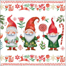  AMB.33319815 Gnomes fun papírszalvéta 33x33cm, 20db-os papírárú, csomagoló és tárolóeszköz
