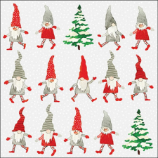  AMB.33320180 Dancing gnomes papírszalvéta 33x33cm, 20db-os papírárú, csomagoló és tárolóeszköz