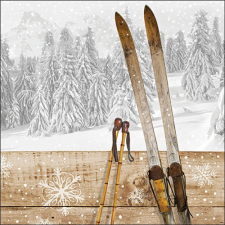  AMB.33320230 Retro ski papírszalvéta 33x33cm, 20db-os papírárú, csomagoló és tárolóeszköz
