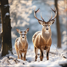  AMB.33320235 Deer in the forest papírszalvéta 33x33cm, 20db-os papírárú, csomagoló és tárolóeszköz