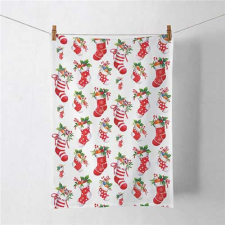  AMB.37820200 X-mas stockings white konyharuha 50x70cm, 100% pamut lakástextília