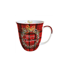 AMB.38415565 Christmas Plaid porcelánbögre 0,4l bögrék, csészék
