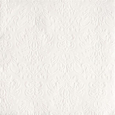 AMBIENTE 13304925 Elegance white dombornyomott papírszalvéta 33x33cm,15db-os asztalterítő és szalvéta