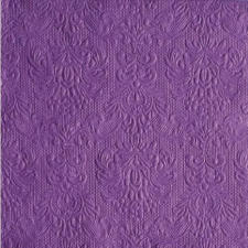 AMBIENTE 14005512 Elegance Purple papírszalvéta nagy, 40x40cm,15db-os asztalterítő és szalvéta