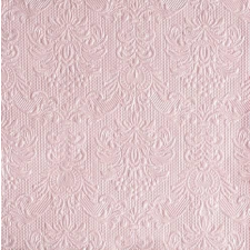 AMBIENTE 14005517 Elegance pearl pink papírszalvéta nagy, 40x40cm,15db-os asztalterítő és szalvéta