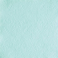 AMBIENTE 14007032 Elegance Aqua papírszalvéta nagy, 40x40cm,15db-os asztalterítő és szalvéta