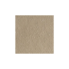 AMBIENTE AMB.12505509 Elegance taupe dombornyomott papírszalvéta 25x25cm,15db-os asztalterítő és szalvéta