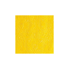 AMBIENTE AMB.12505518 Elegance yellow dombornyomott papírszalvéta 25x25cm,15db-os asztalterítő és szalvéta