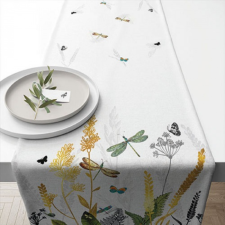AMBIENTE Asztali futó - 40x150cm - Ornamental Flowers lakástextília