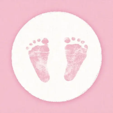 AMBIENTE Baby Steps Girl papírszalvéta 25x25cm,20db-os konyhai eszköz