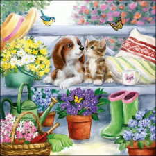Ambiente Bench friends papírszalvéta 33x33cm, 20db-os papírárú, csomagoló és tárolóeszköz