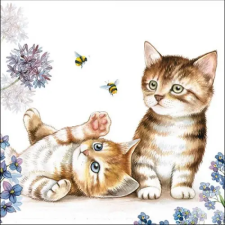 AMBIENTE Cats and Bees papírszalvéta 33x33cm,20db-os konyhai eszköz