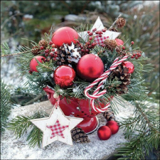 Ambiente Christmas baubles in strainer papírszalvéta 33x33cm, 20db-os papírárú, csomagoló és tárolóeszköz