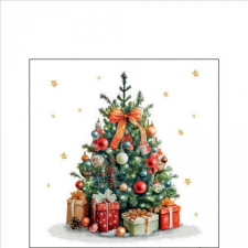 Ambiente Decorated Christmas tree papírszalvéta 25x25cm, 20db-os papírárú, csomagoló és tárolóeszköz