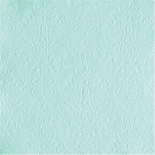 AMBIENTE Elegance Aqua dombornyomott papírszalvéta 40x40cm,15db-os konyhai eszköz