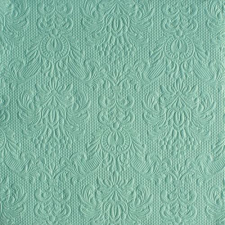 AMBIENTE Elegance pale aqua dombornyomott papírszalvéta 33x33cm, 15db-os konyhai eszköz