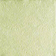 AMBIENTE Elegance pearl green dombornyomott papírszalvéta 33x33cm,15db-os konyhai eszköz