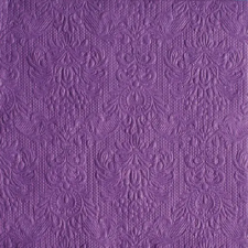 AMBIENTE Elegance purple dombornyomott papírszalvéta 33x33cm,15db-os konyhai eszköz