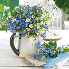 AMBIENTE Forget Me Not papírszalvéta 33x33cm, 20db-os konyhai eszköz