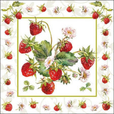 AMBIENTE Fresh Strawberries papírszalvéta 33x33cm,20db-os konyhai eszköz