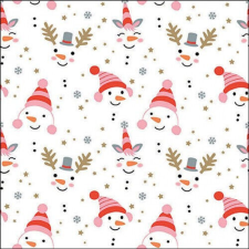 Ambiente Funny snowmen papírszalvéta 33x33cm, 20db-os papírárú, csomagoló és tárolóeszköz